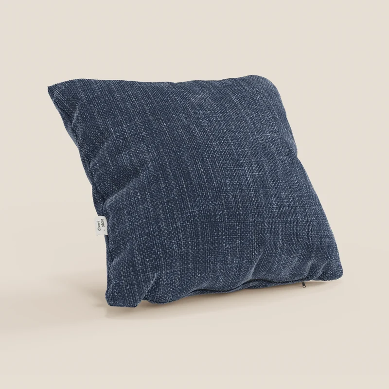 Lyon coussin disponible en plusieurs couleurs, fabriqué en tissu tressé imperméable doux T06 bleu