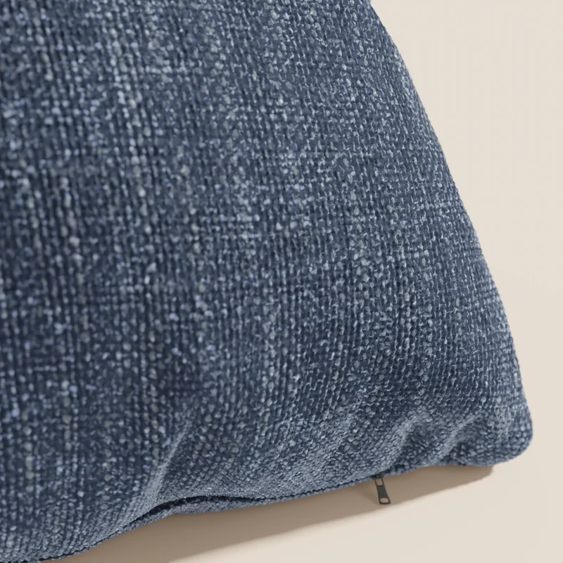 Lyon coussin disponible en plusieurs couleurs, fabriqué en tissu tressé imperméable doux T06 bleu