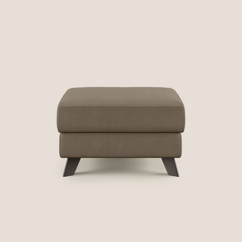 Moon Pouf coffre aux pieds hauts en microfibre imperméable T11 marron