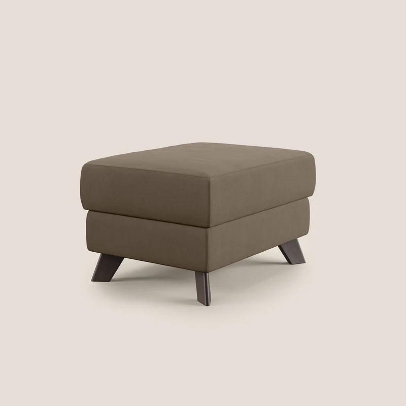 Moon Pouf coffre aux pieds hauts en microfibre imperméable T11 marron