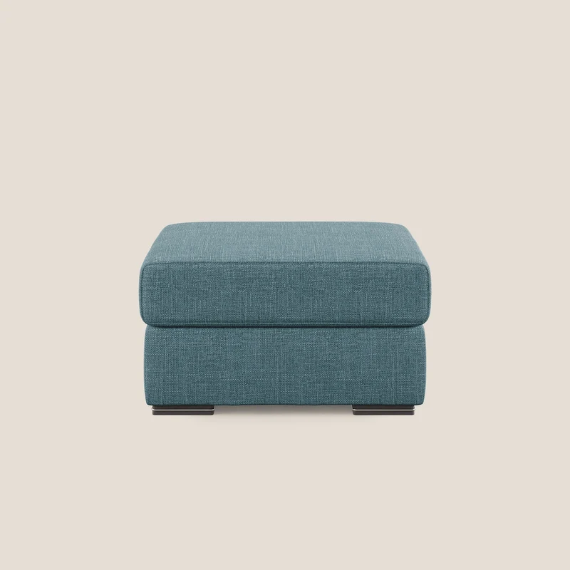 Sun pouf coffre en tissu imperméable doux entrelacé T06 bleu ciel