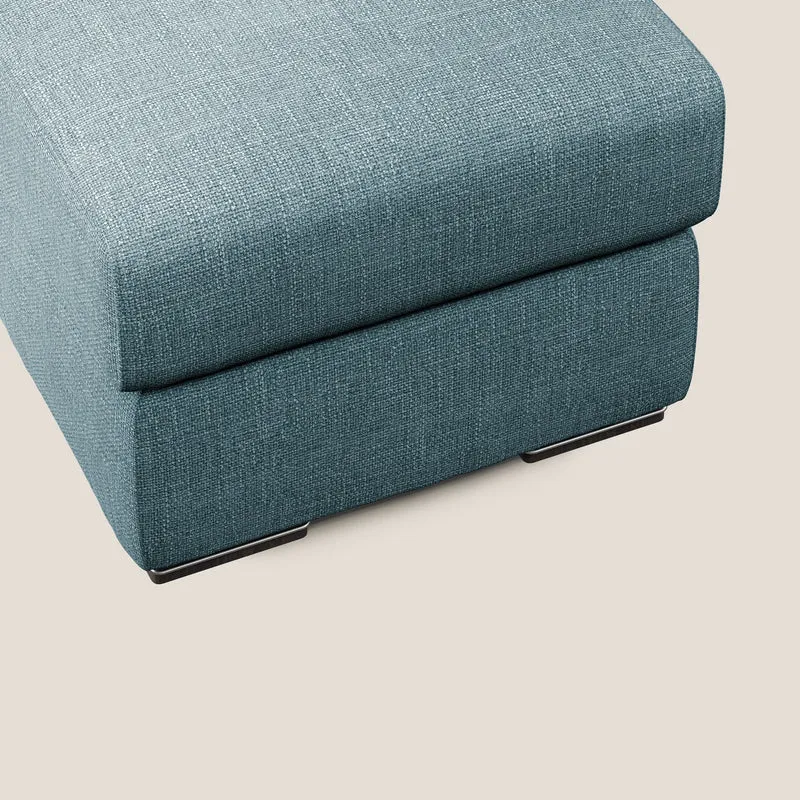 Sun pouf coffre en tissu imperméable doux entrelacé T06 bleu ciel