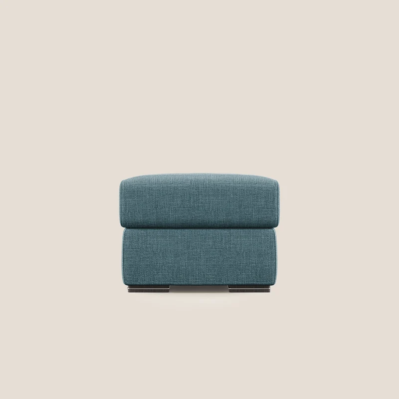 Sun pouf coffre en tissu imperméable doux entrelacé T06 bleu ciel