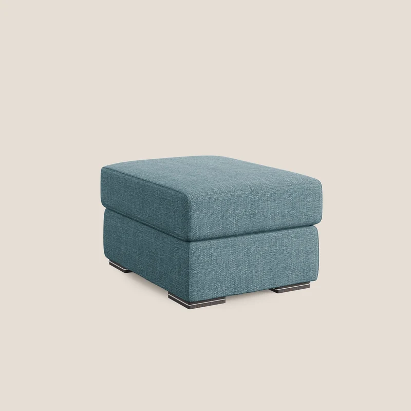 Sun pouf coffre en tissu imperméable doux entrelacé T06 bleu ciel