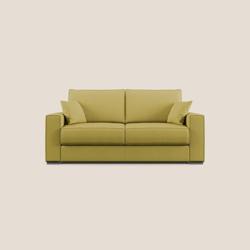 Dream canapé-lit convertible avec coussins doux en tissu détachable T05 jaune