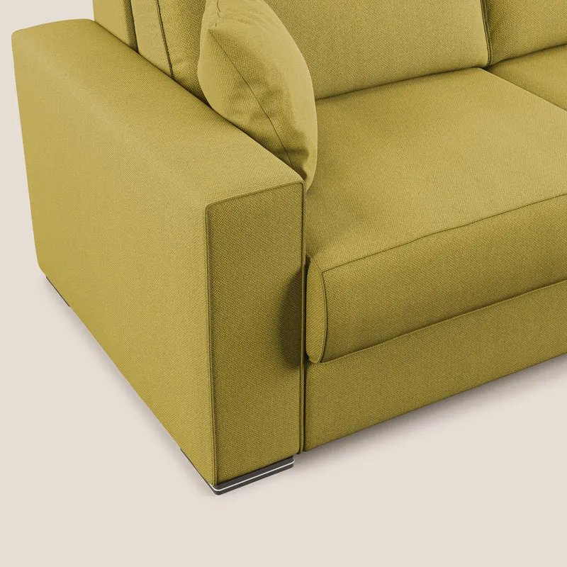 Dream canapé-lit convertible avec coussins doux en tissu détachable T05 jaune