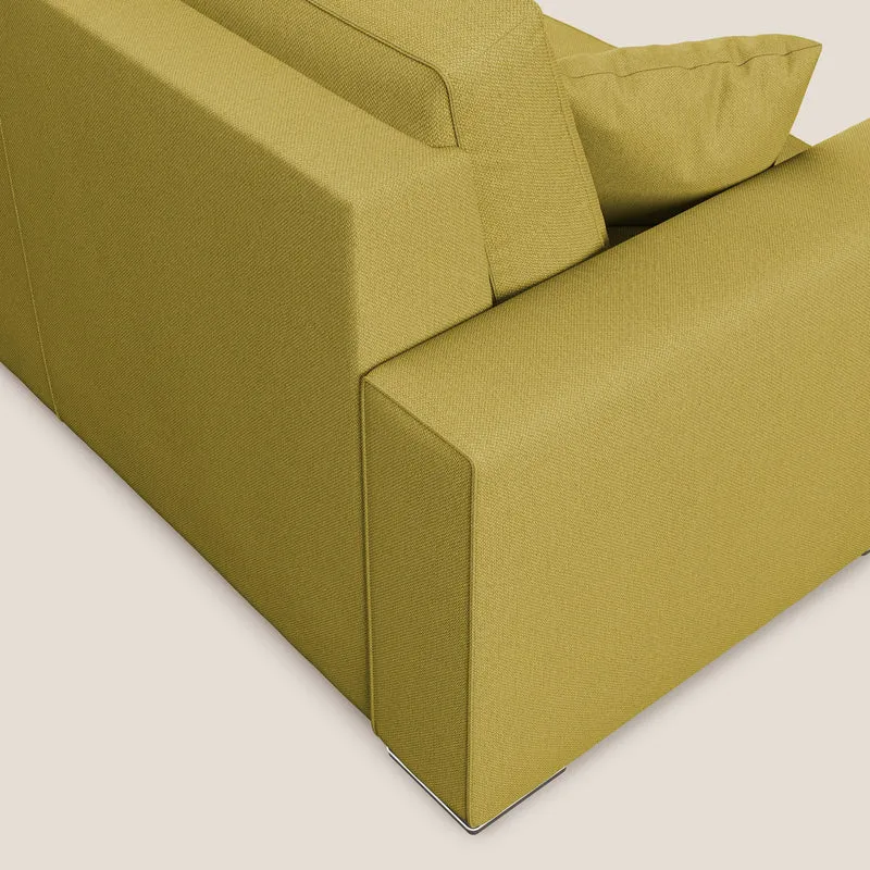 Dream canapé-lit convertible avec coussins doux en tissu détachable T05 jaune