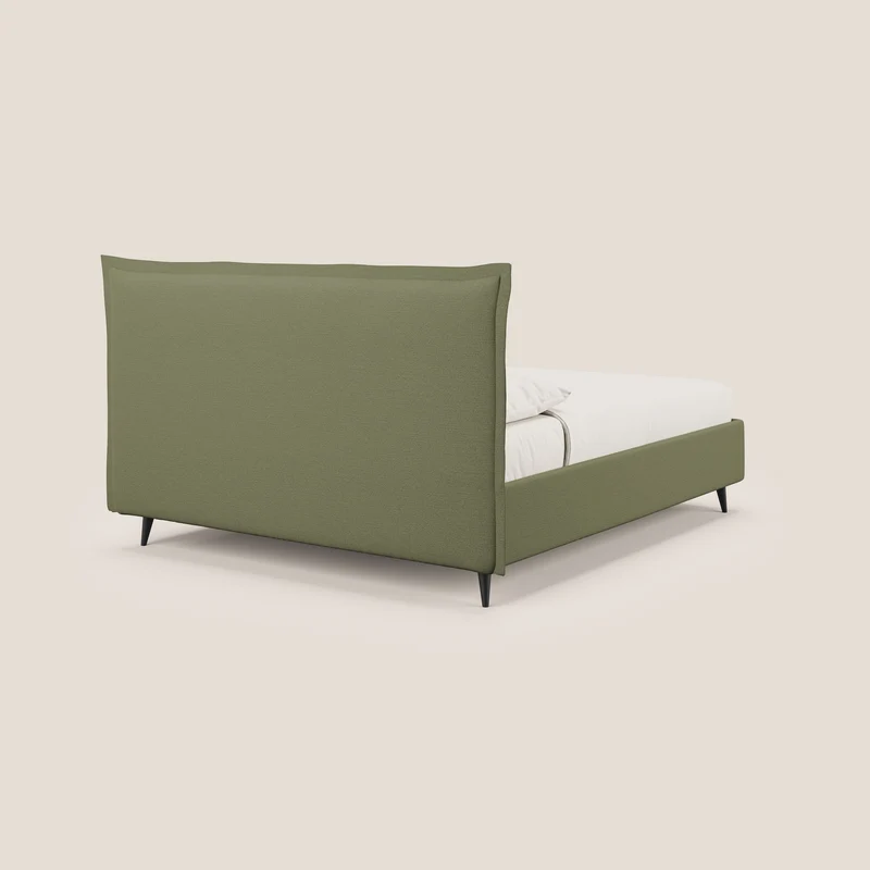 Hans lit rembourré avec coffre au style minimaliste en tissu imperméable T19 vert