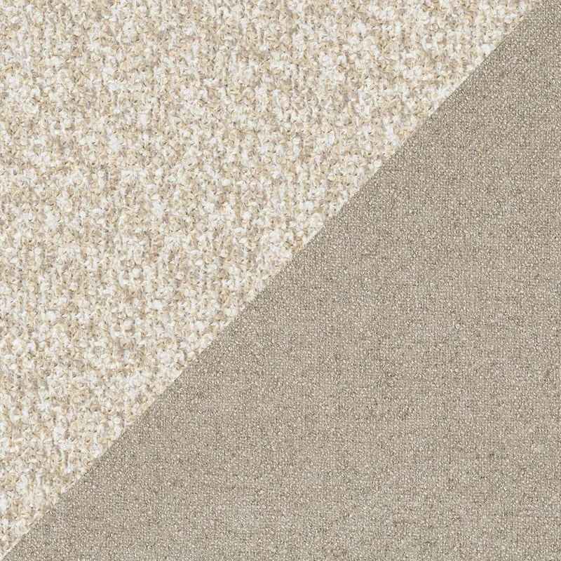 Soleil lit rembourré design avec pieds hauts en métal en bouclette détachable T12 crème