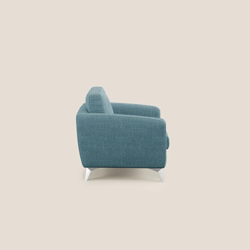 Orione fauteuil en tissu doux imperméable entrelacé T06 bleu ciel