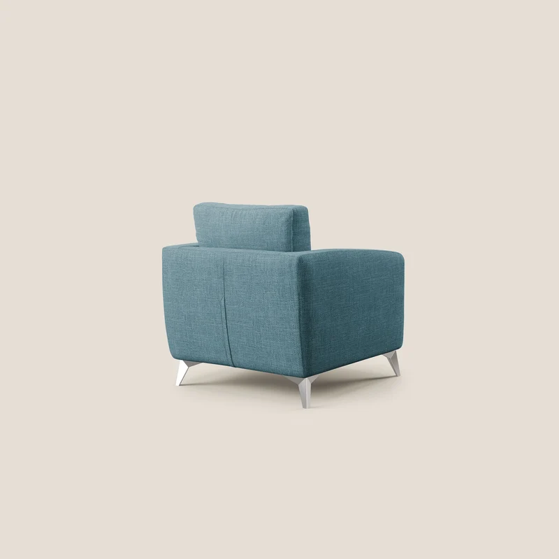 Orione fauteuil en tissu doux imperméable entrelacé T06 bleu ciel