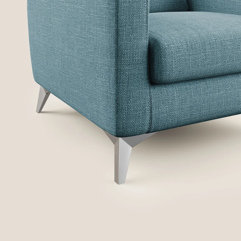 Orione fauteuil en tissu doux imperméable entrelacé T06 bleu ciel