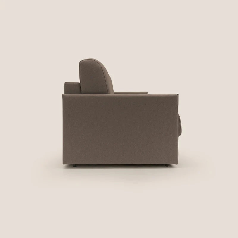 Evans Canapé convertible en tissu imperméable T13 marron