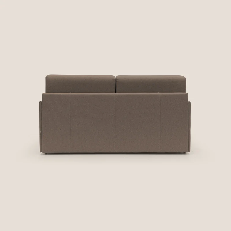 Evans Canapé convertible en tissu imperméable T13 marron