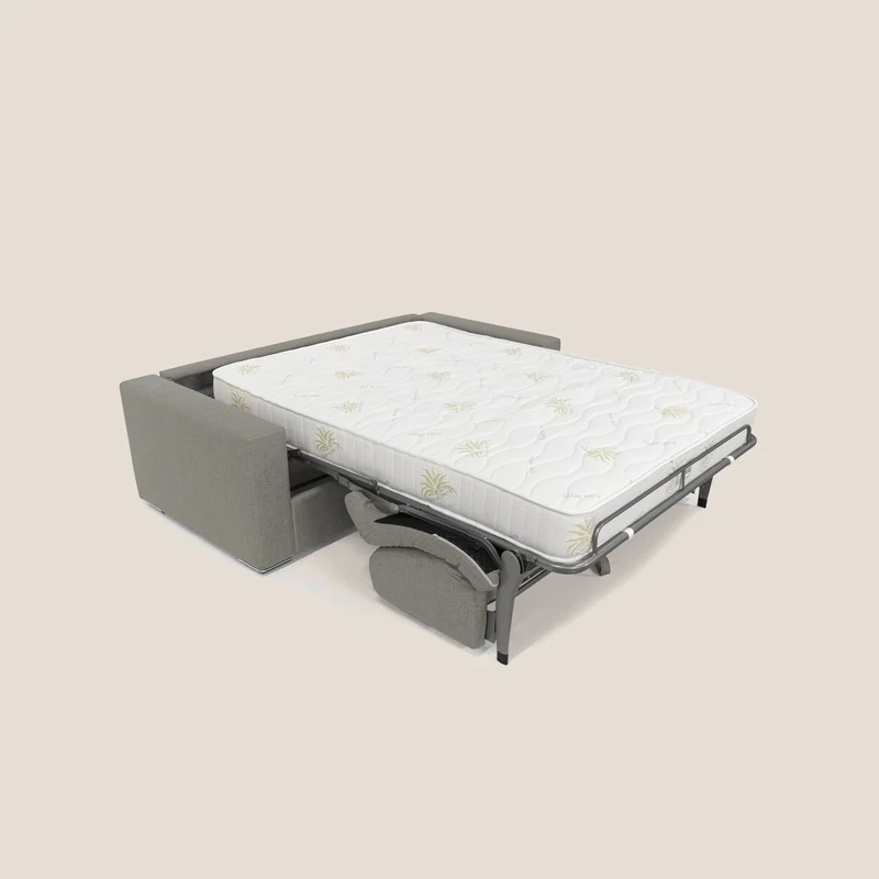 Nixon Canapé convertible avec matelas 20cm en tissu imperméable T03 taupe