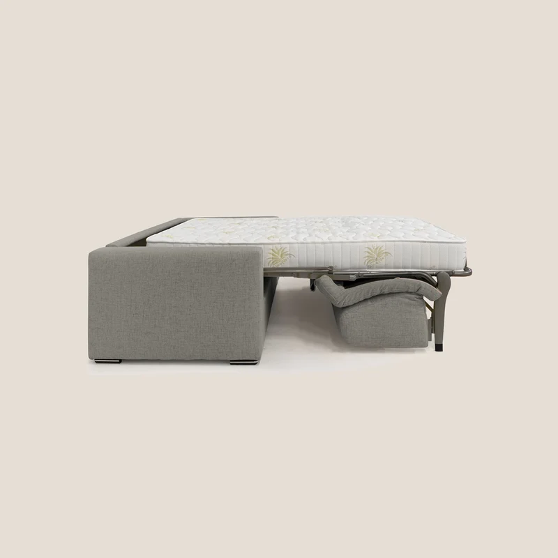 Nixon Canapé convertible avec matelas 20cm en tissu imperméable T03 taupe