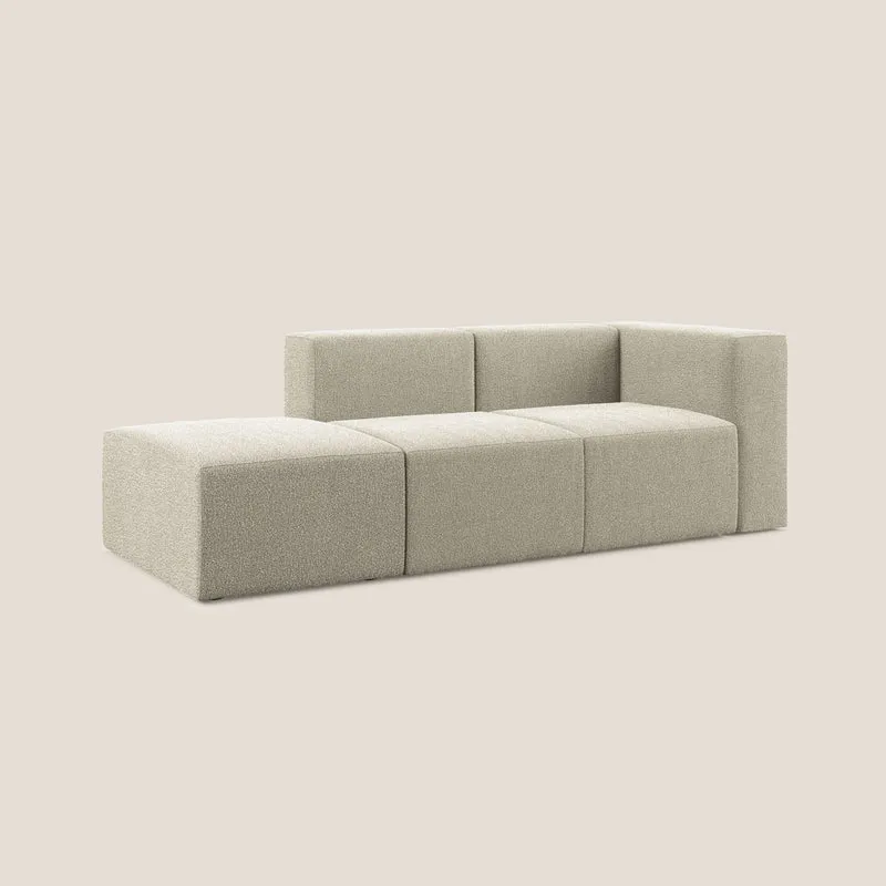 Nettuno canapé moderne modulable en bouclette douce T07 beige