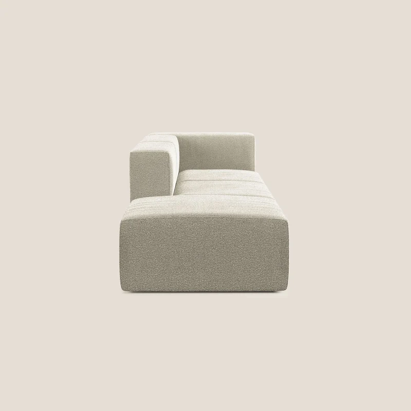 Nettuno canapé moderne modulable en bouclette douce T07 beige