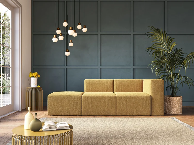 Nettuno canapé moderne modulable en bouclette douce T07 beige