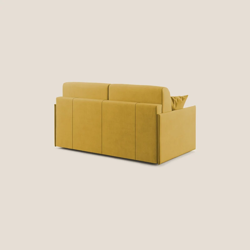 Evans canapé convertible en tissu doux imperméable T02 jaune