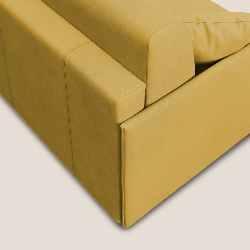Evans canapé convertible en tissu doux imperméable T02 jaune