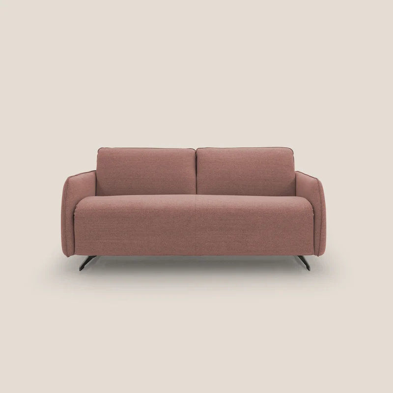 Texas Canapé convertible matrimonial moderne en tissu imperméable T19 saumon