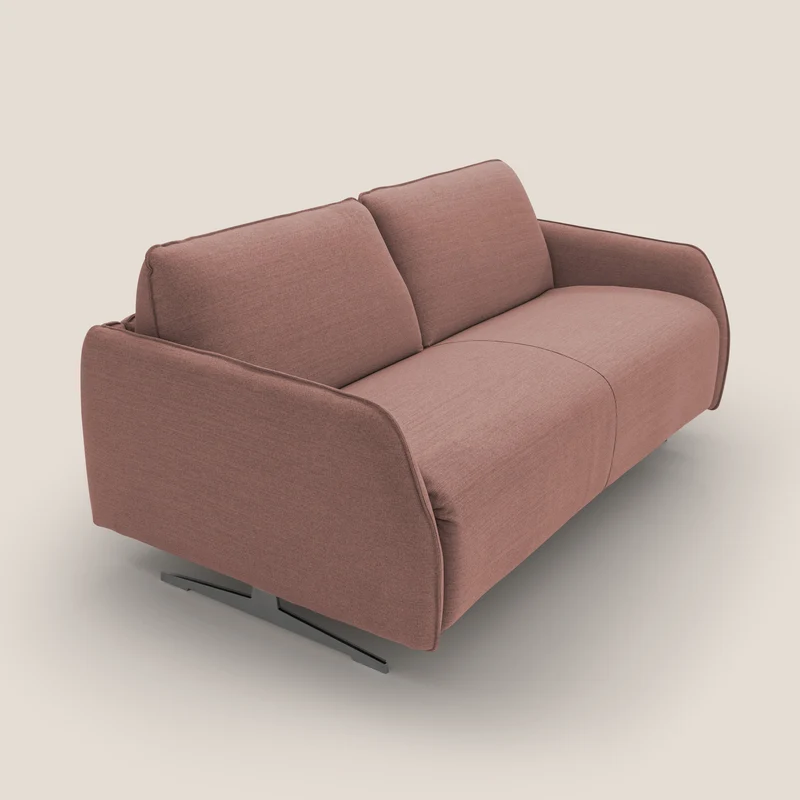 Texas Canapé convertible matrimonial moderne en tissu imperméable T19 saumon