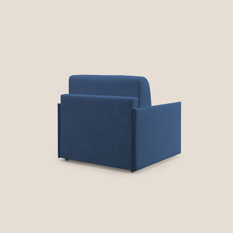 Evans fauteuil convertible en tissu imperméable T02 bleu