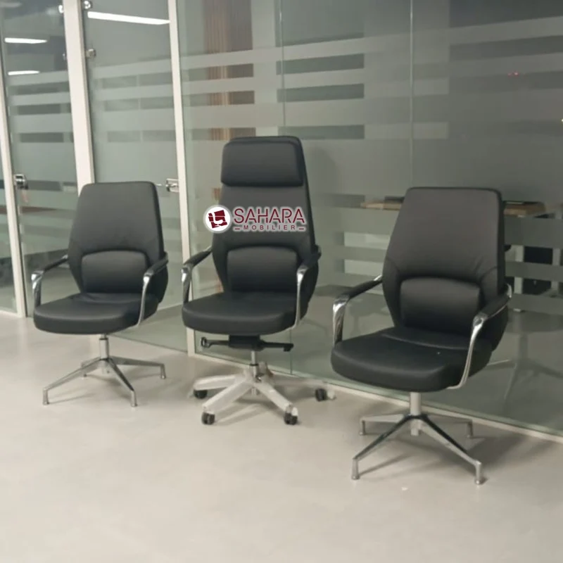 Pack de Chaises de Bureau en Simili Cuir Réf B3994