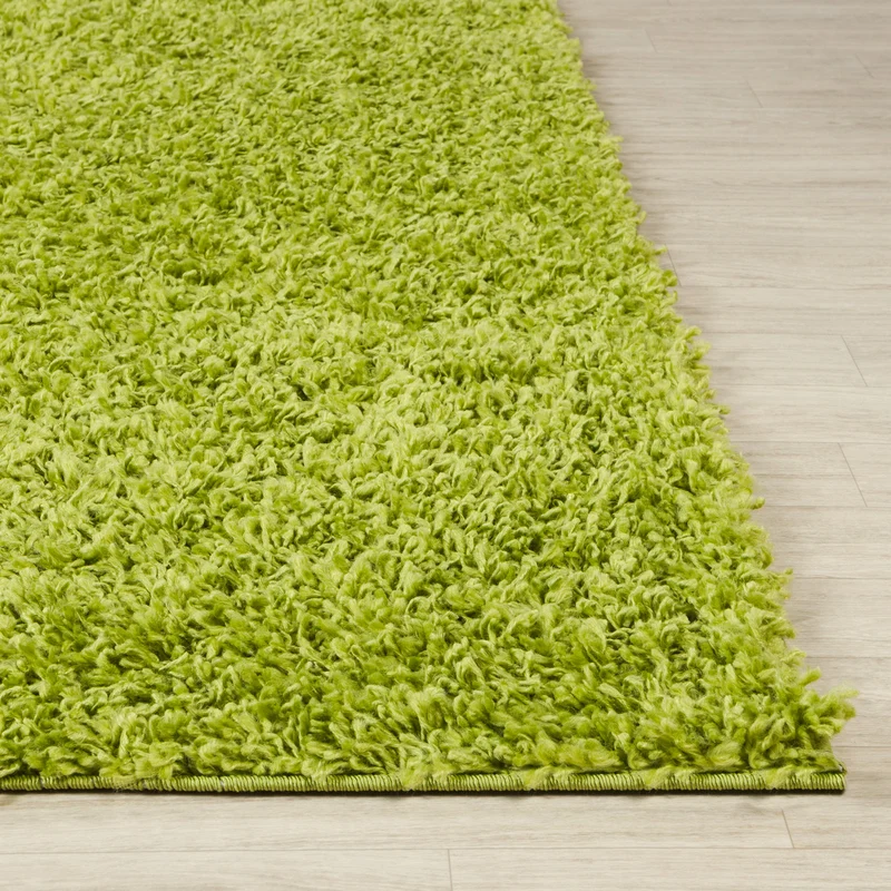 Tapis Shaggy Moderne Vert Boracay