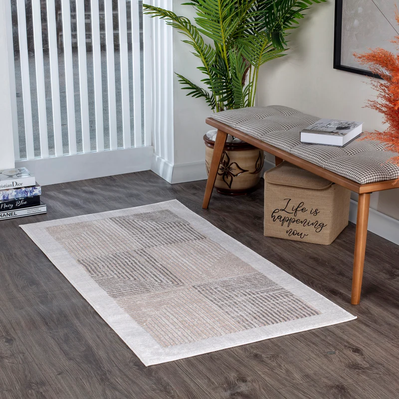 Tapis Scandinave Bohème Gris/Beige Charlestown