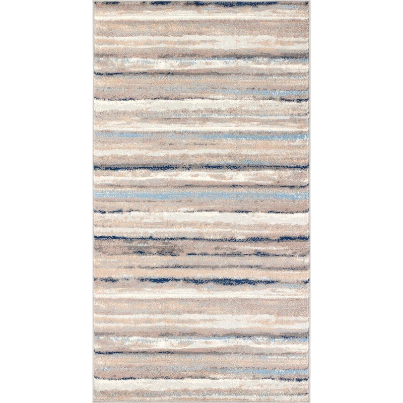 Tapis Scandinave Moderne Blanc/Gris/Bleu Dusel