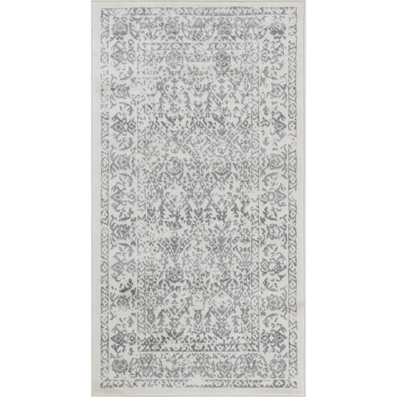 Tapis Vintage Oriental Blanc/Gris Ejura