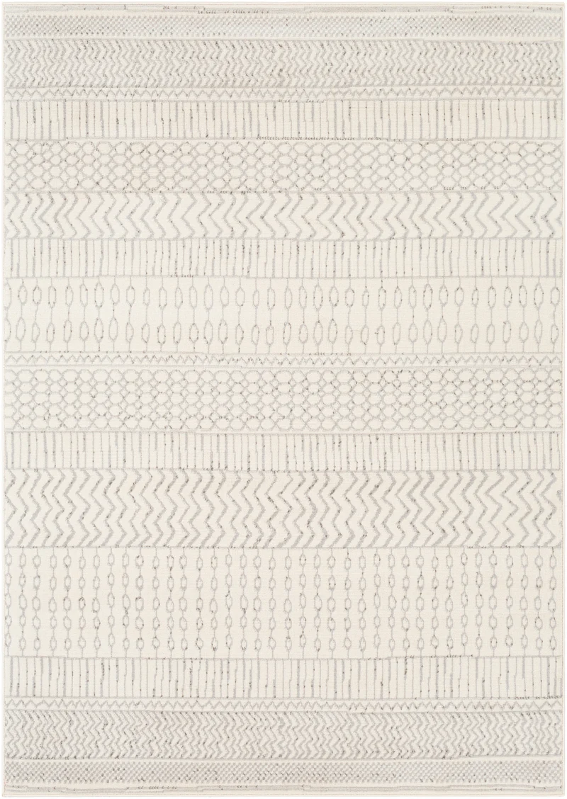 Tapis Scandinave Bohème Blanc/Gris Hama