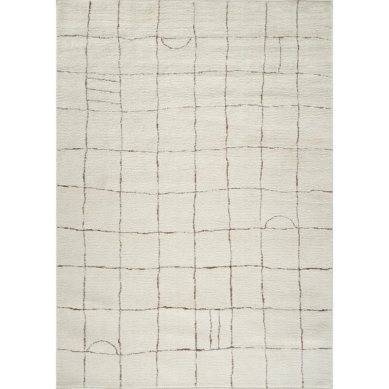 Tapis Scandinave Moderne Ivoire/Terracotta Inchon
