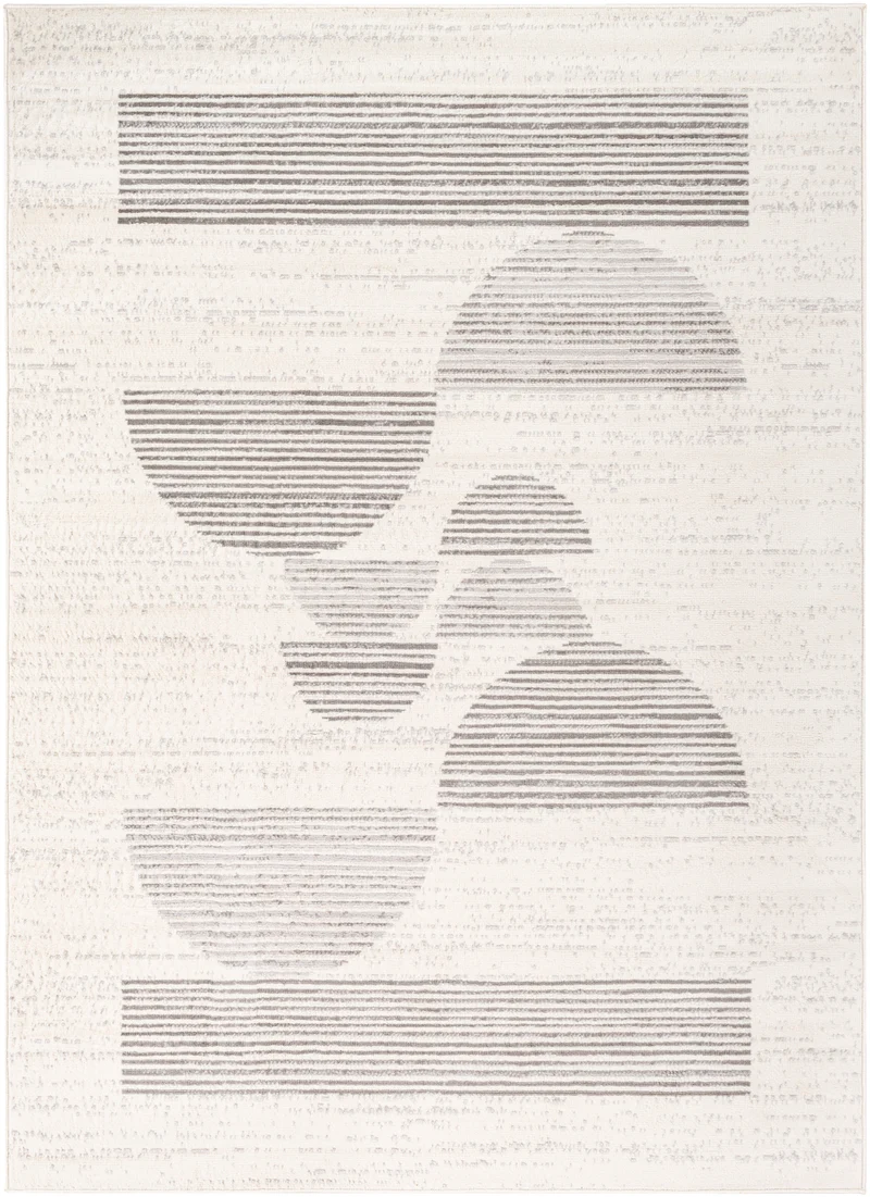 Tapis Scandinave Moderne Blanc/Gris Jimo