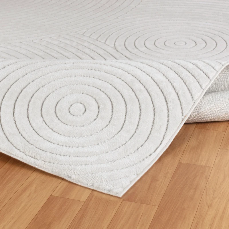 Tapis d'Intérieur/Extérieur Scandinave Moderne Blanc Kaysa