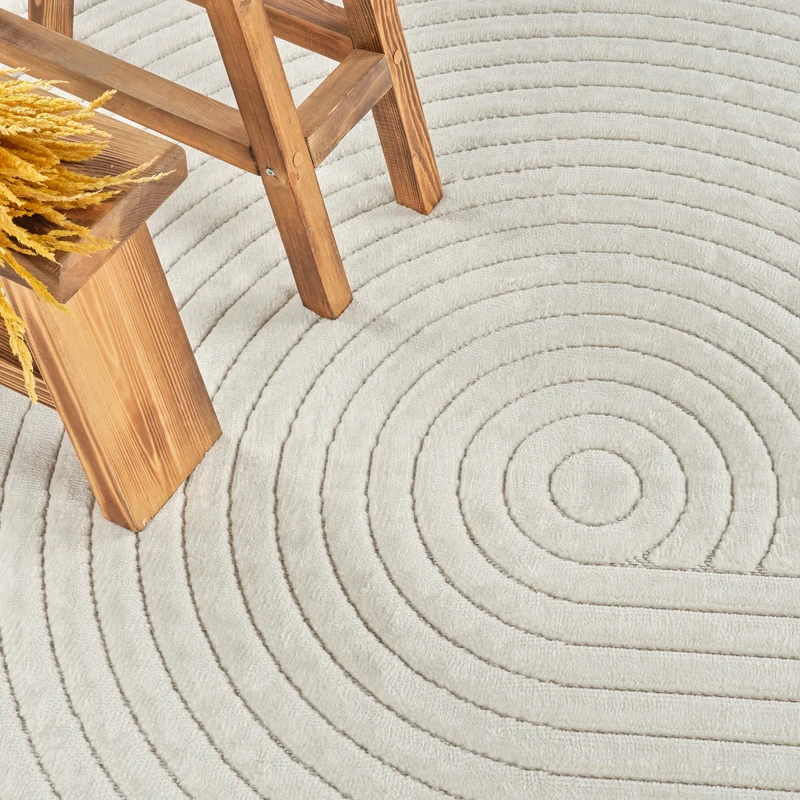 Tapis d'Intérieur/Extérieur Scandinave Moderne Blanc Kaysa