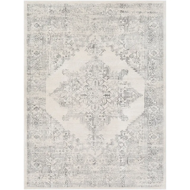 Tapis Vintage Oriental Blanc/Gris Kota