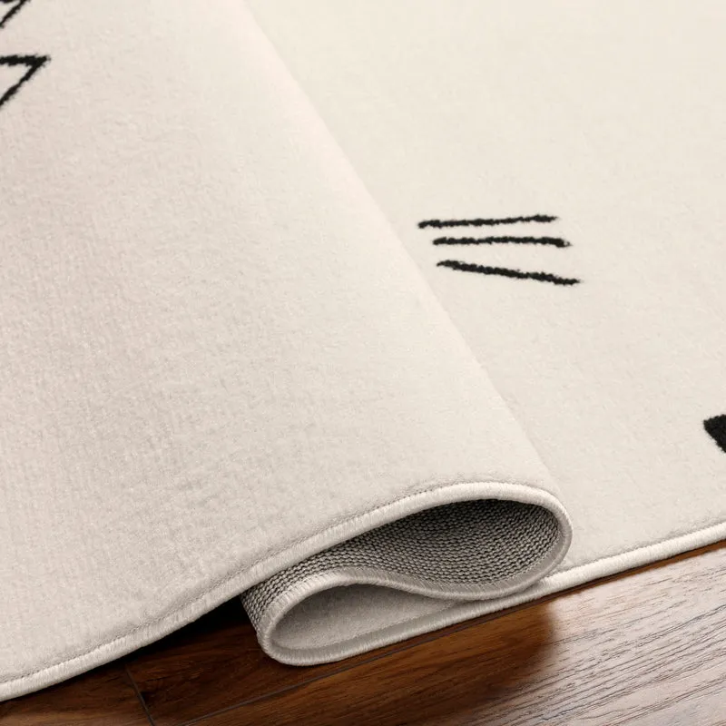 Tapis Scandinave Moderne Blanc/Noir Kyoto