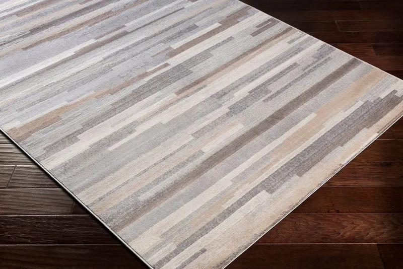 Tapis Couloir Scandinave Moderne Blanc/Marron Maastricht