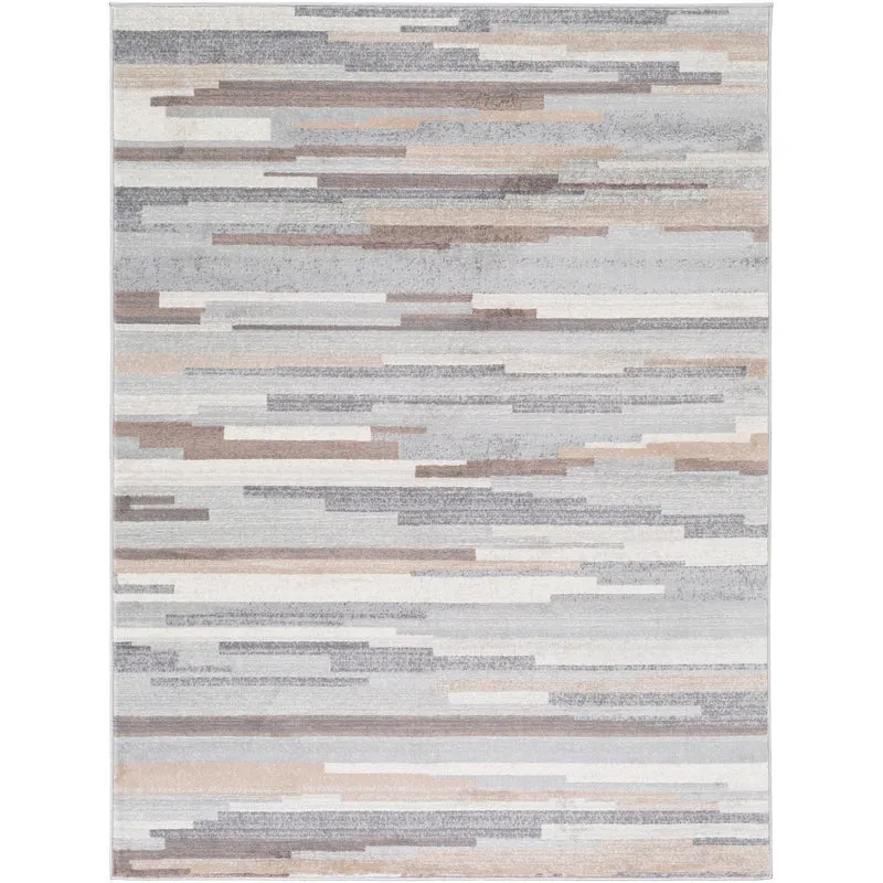Tapis Scandinave Moderne Blanc/Marron Maastricht