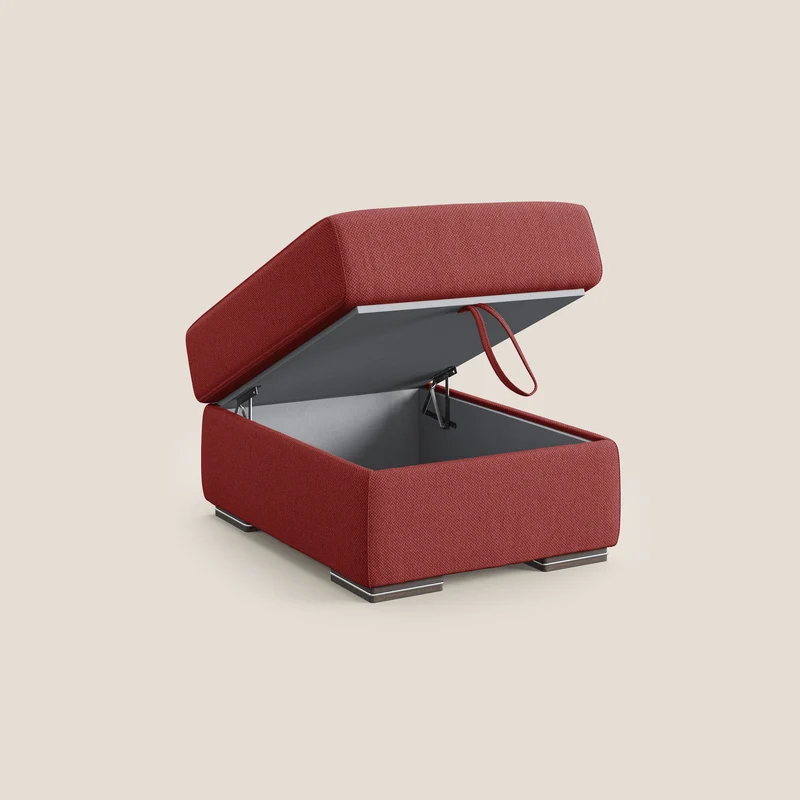 Sun pouf coffre en tissu détachable T05 rouge