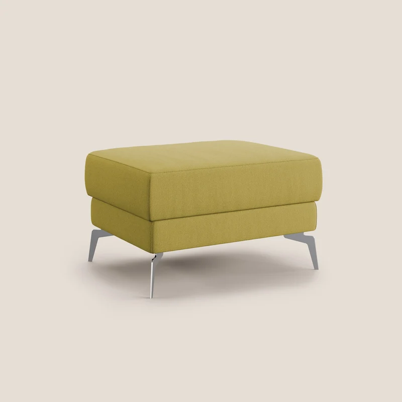 Star Pouf avec pieds hauts en tissu détachable T05 jaune