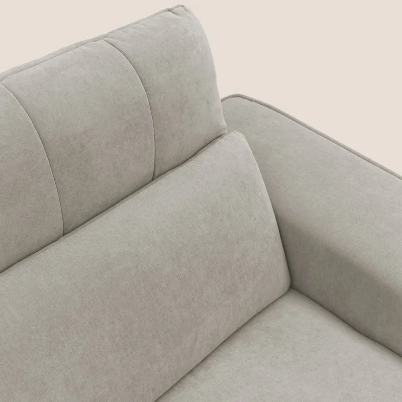 Clark Canapé d'angle avec option relax électrique en tissu imperméable et détachable T17 crème