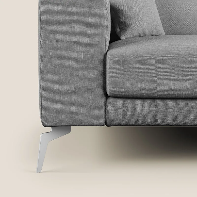 Blade Canapé d'angle avec têtières inclinables en tissu imperméable T13 gris