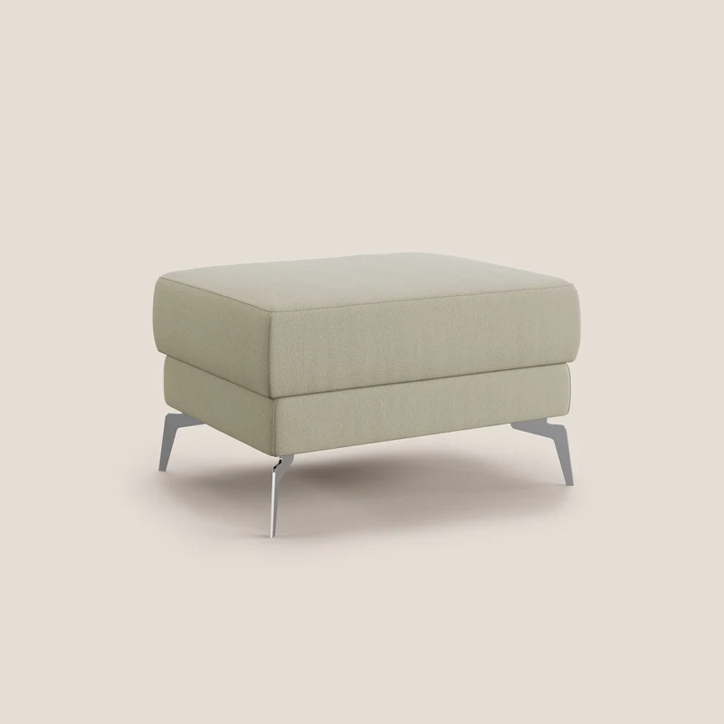 Star Pouf avec pieds hauts en tissu détachable T05 crème