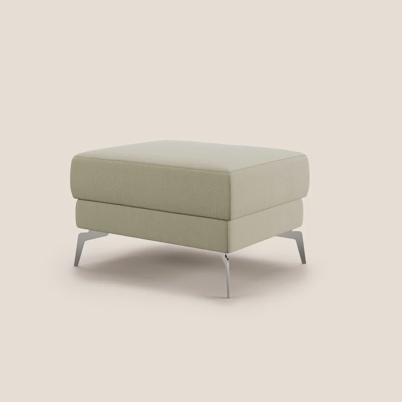 Star Pouf avec pieds hauts en tissu détachable T05 crème