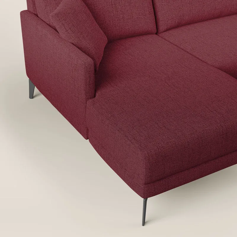 Saturno canapé panoramique moderne en tissu doux imperméable T03 rouge