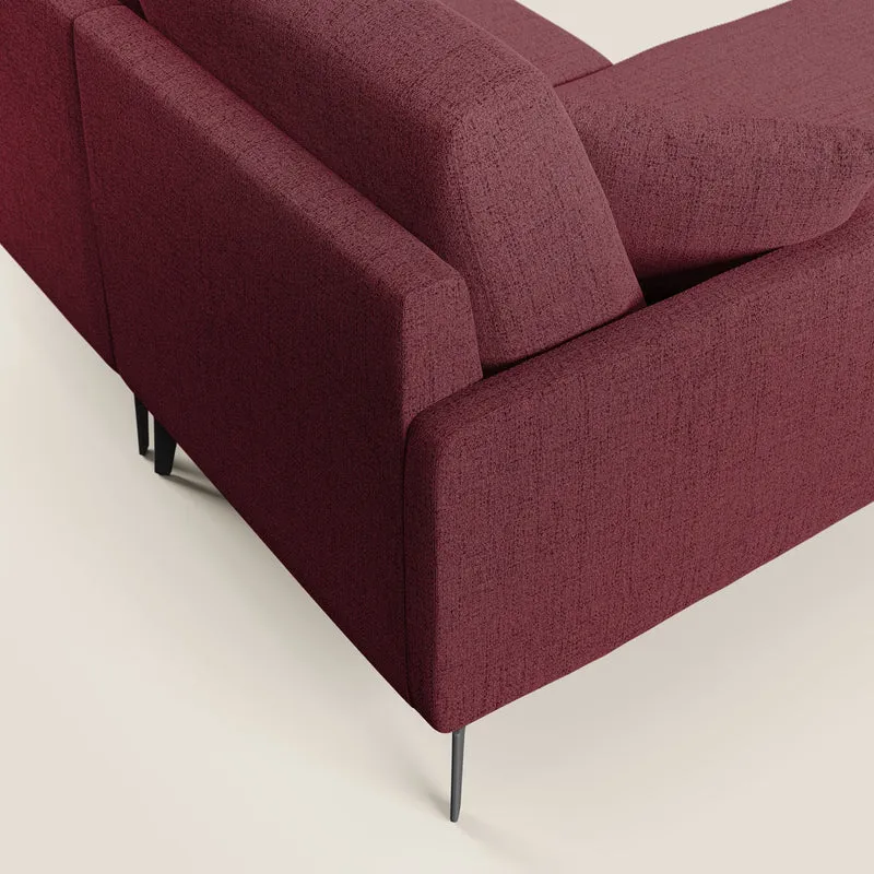 Saturno canapé panoramique moderne en tissu doux imperméable T03 rouge